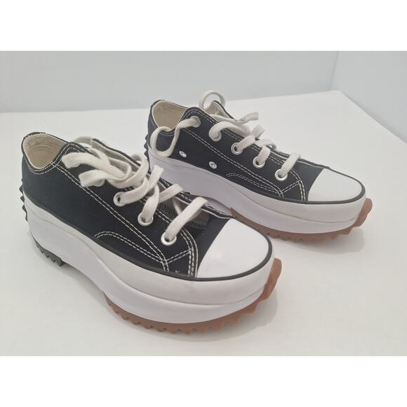 Converse Run Star Hike Low Black White Gum 168816C Womens 5.5 Mens 4- Excellent - Picture 1 of 9